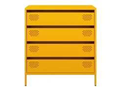 Aparador acero laminado en frío amarillo mostaza 68x39x73,5 cm