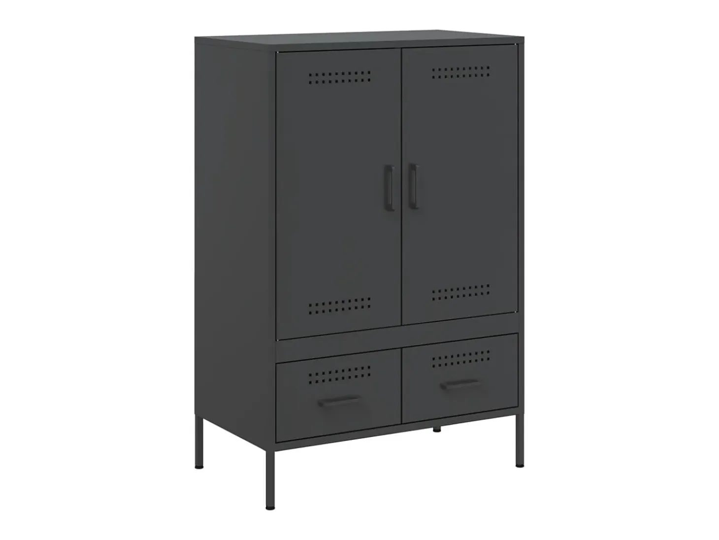 Aparador acero negro 68x39x101,5 cm