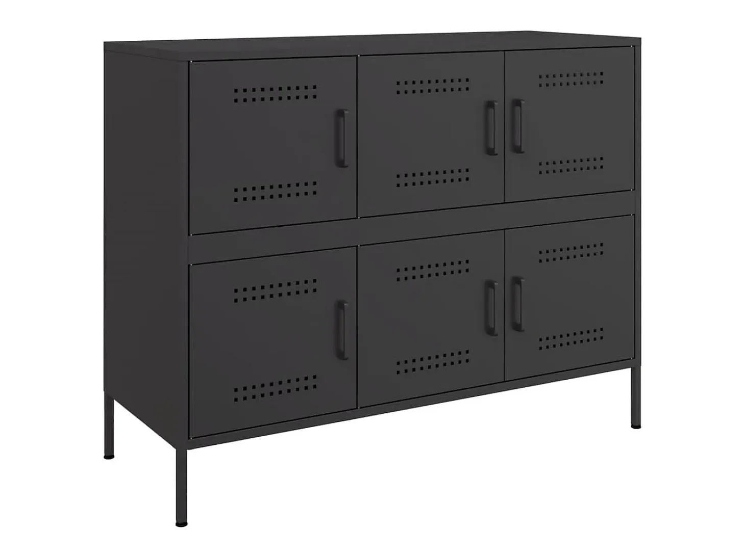 Aparador acero negro 100,5x39x79 cm