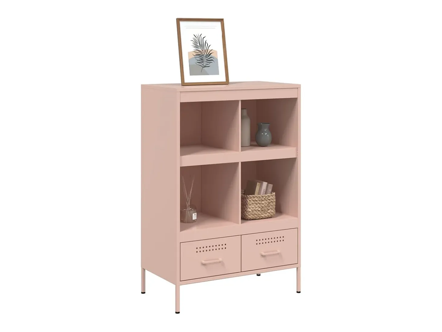 Aparador acero rosa 68x39x101,5 cm