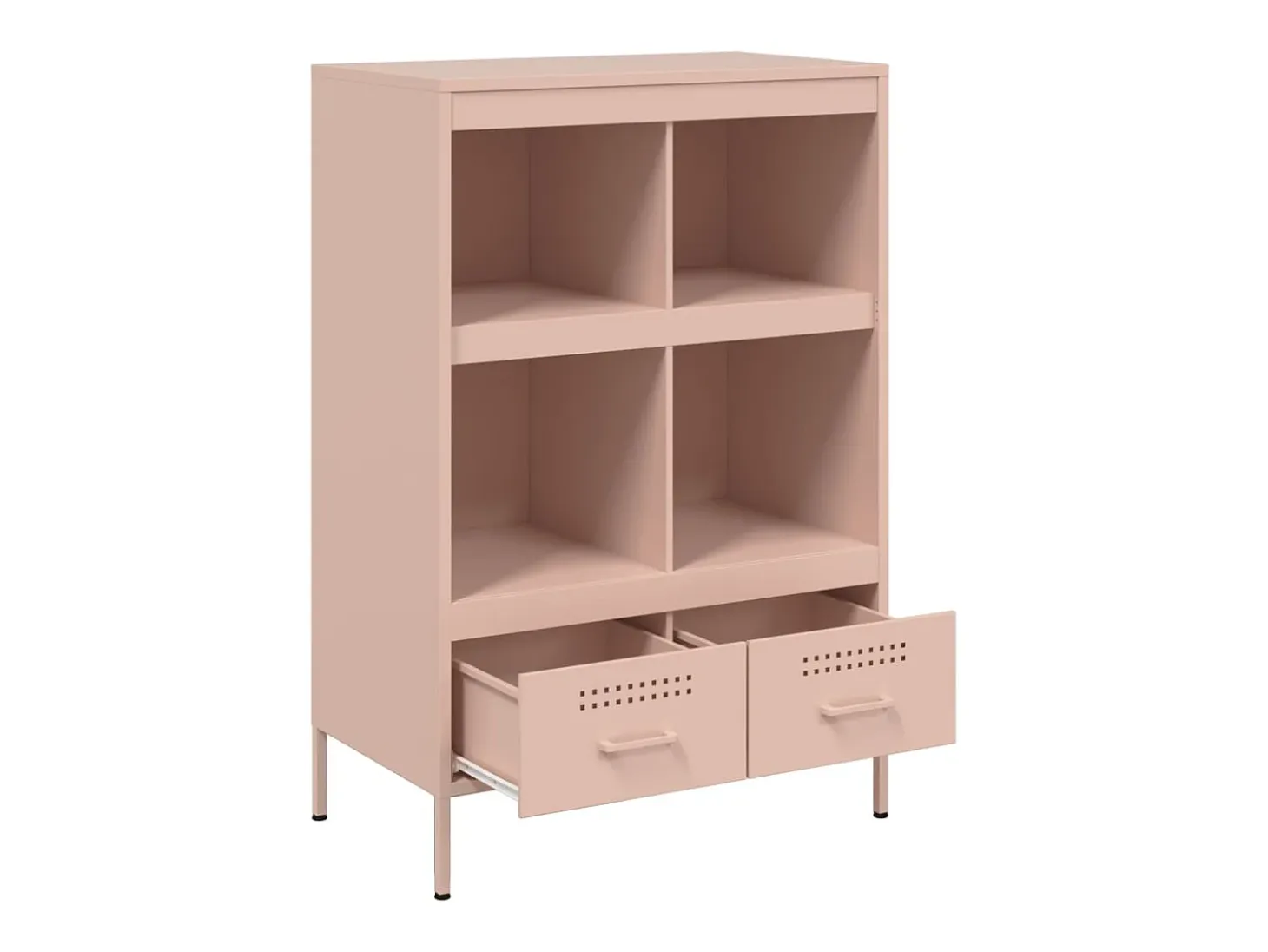 Aparador acero rosa 68x39x101,5 cm