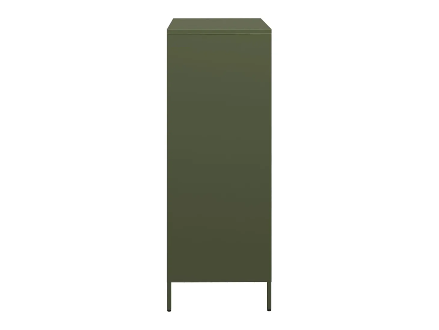 Aparador acero verde oliva 68x39x103,5 cm