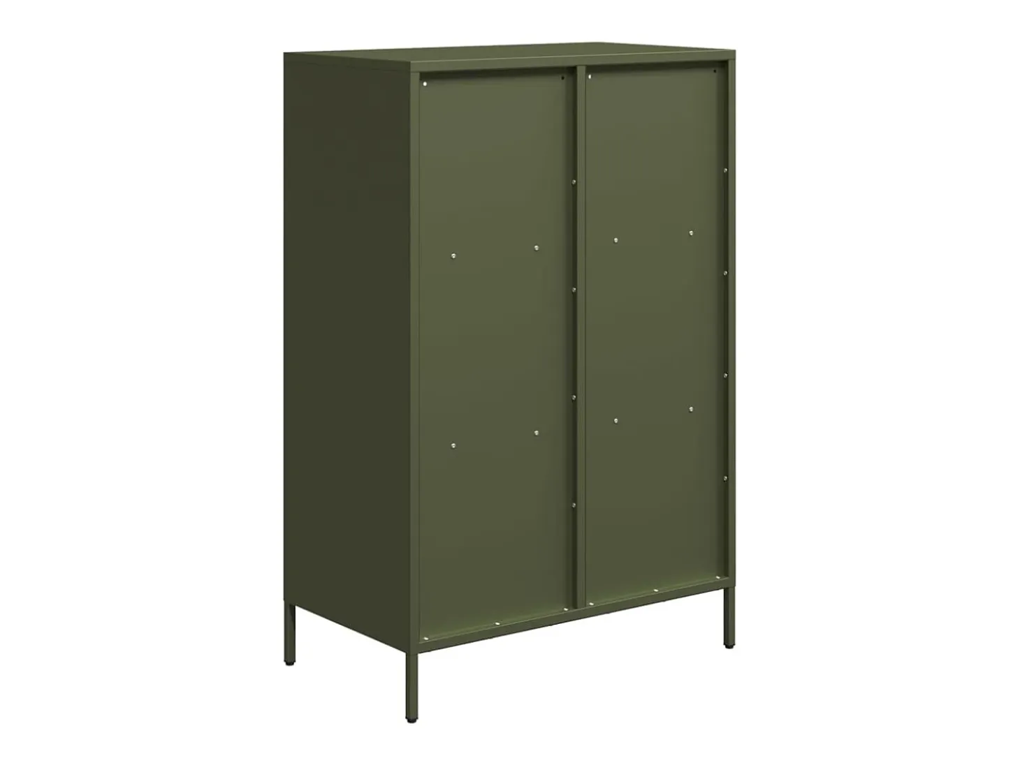 Aparador acero verde oliva 68x39x103,5 cm