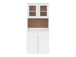 Aparador ALTA blanco 77x35x165 cm madera maciza de pino