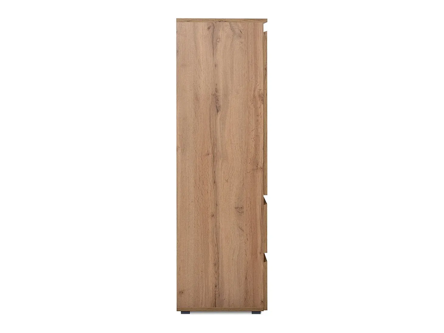 Aparador alto 3 puertas, 4 cajones y 5 baldas acabado roble - 116 cm