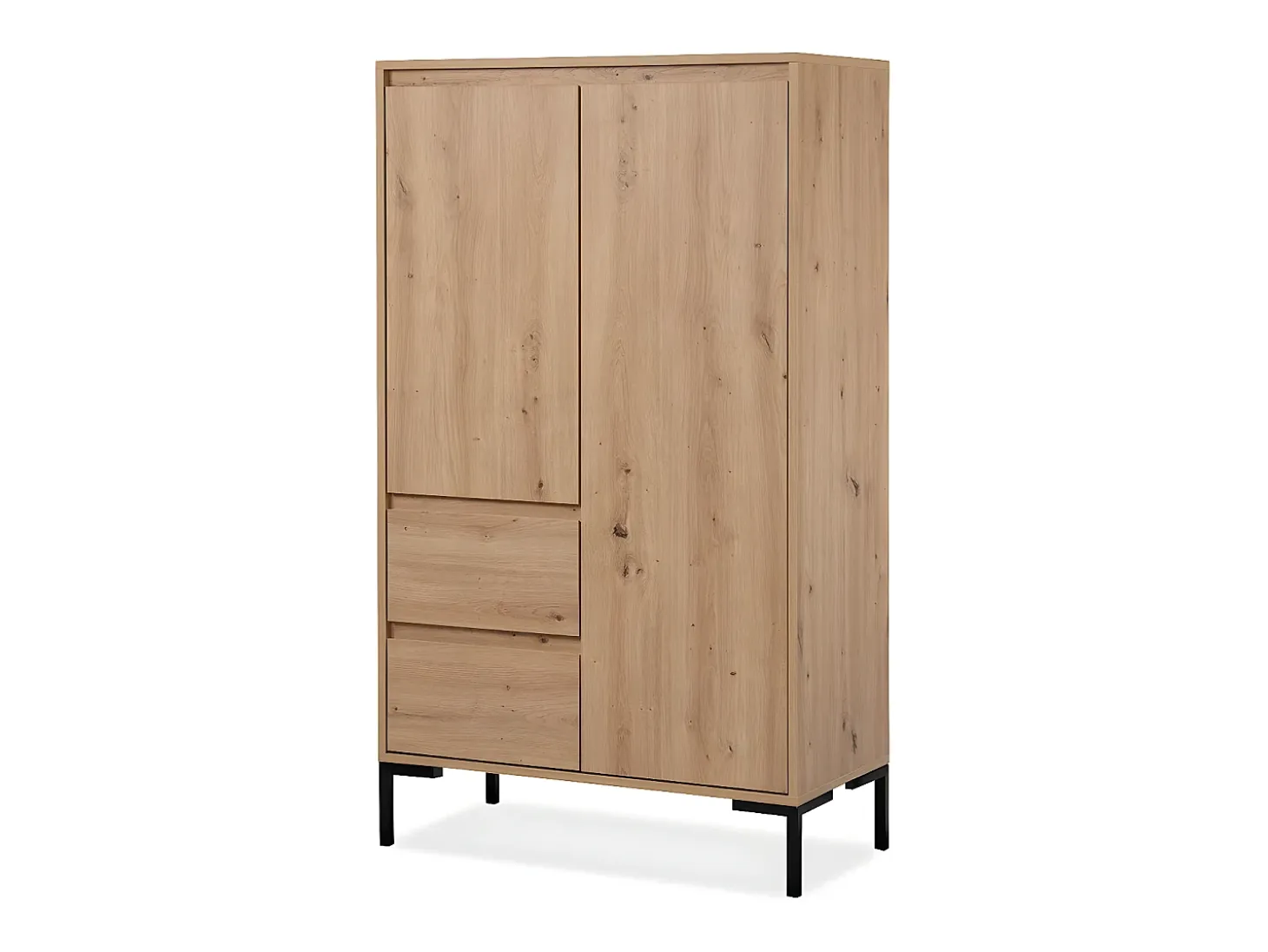 Aparador Alto 2 Puertas 2 Cajones y 2 Estantes H139 cm - Plock