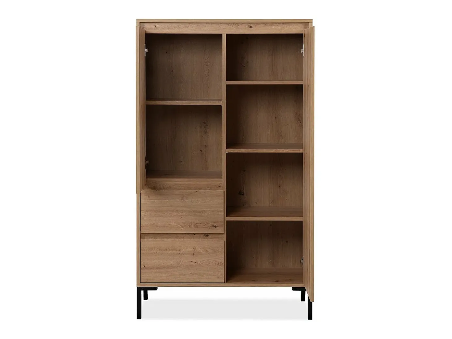 Aparador Alto 2 Puertas 2 Cajones y 2 Estantes H139 cm - Plock