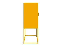 Aparador alto amarillo mostaza 68x39x107 cm acero