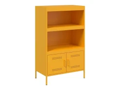 Aparador alto amarillo mostaza 68x39x113 cm acero