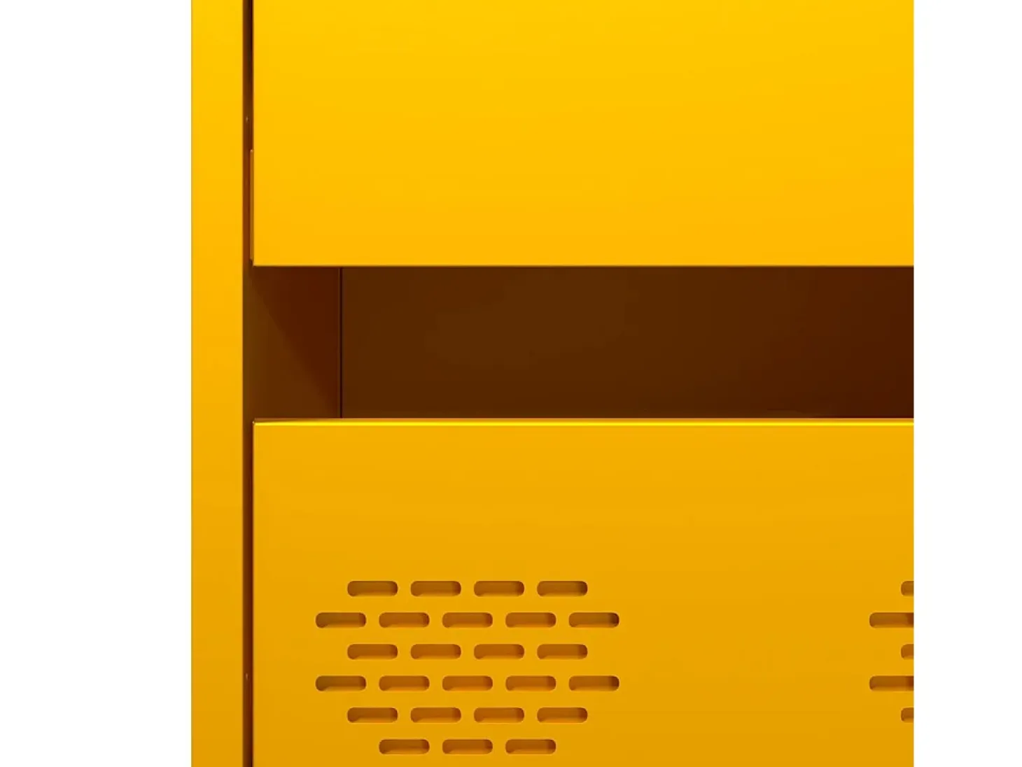 Aparador alto amarillo mostaza 68x39x101,5 cm acero