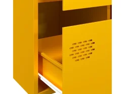 Aparador alto amarillo mostaza 68x39x101,5 cm acero