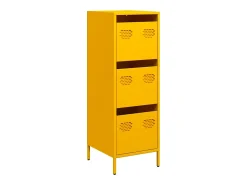 Aparador alto amarillo mostaza 39x35x103,5 cm acero