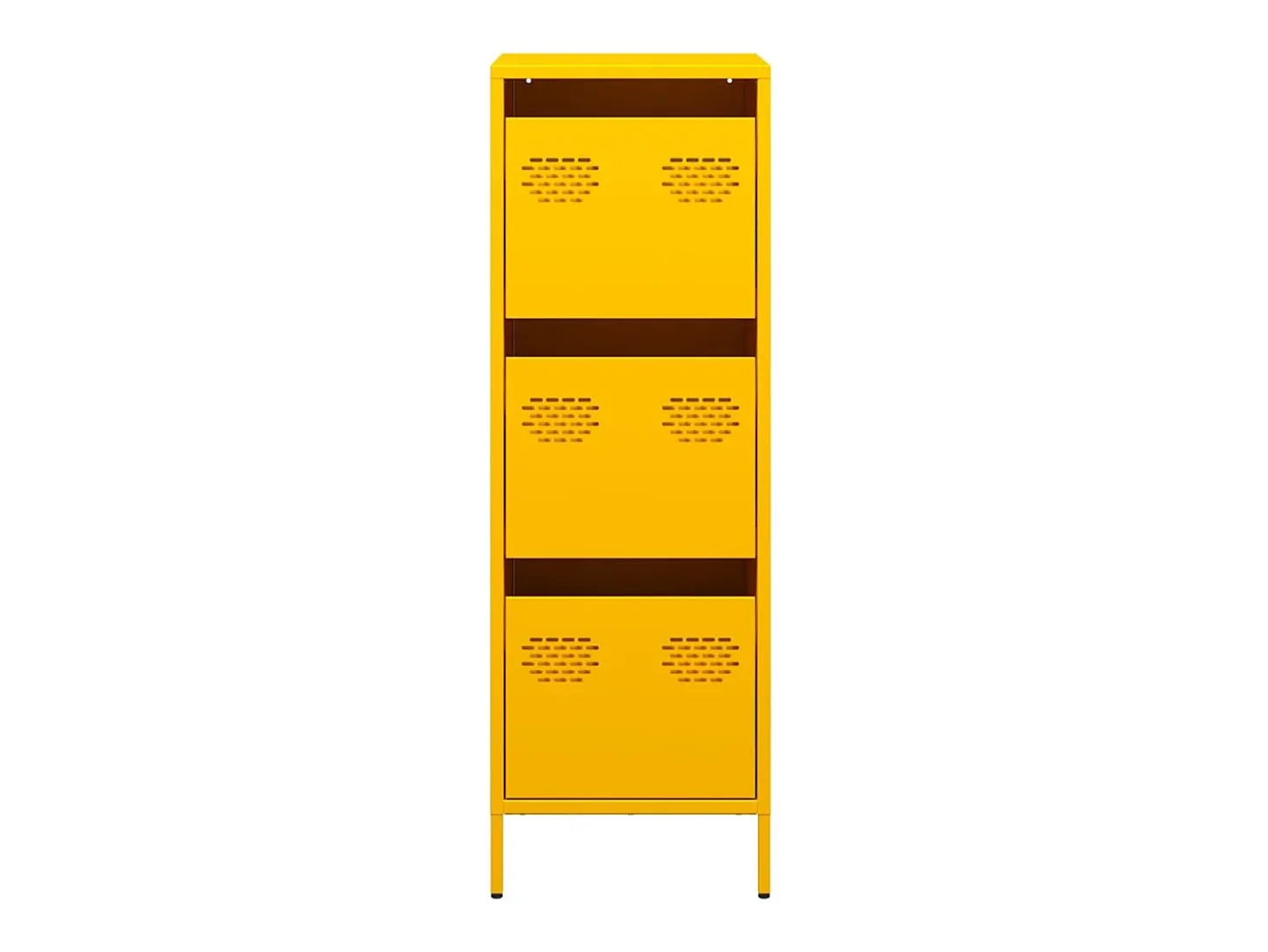 Aparador alto amarillo mostaza 39x35x103,5 cm acero