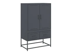Aparador alto antracita 68x39x111,5 cm acero