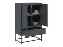 Aparador alto antracita 68x39x111,5 cm acero