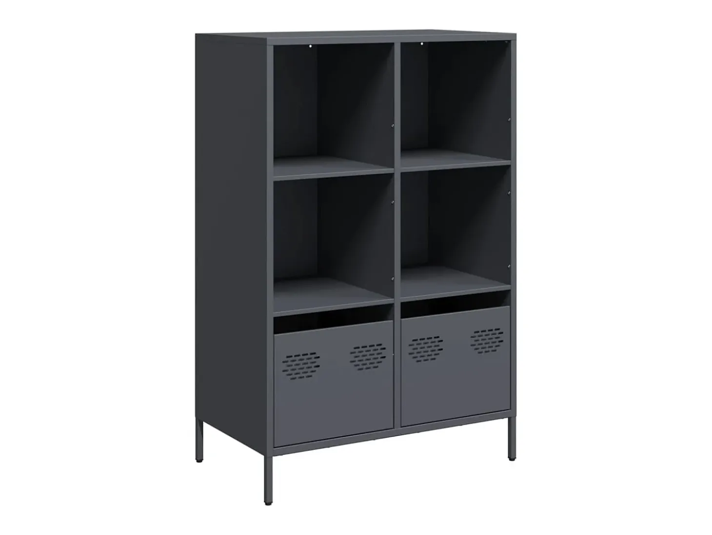 Aparador alto antracita 68x39x103,5 cm acero