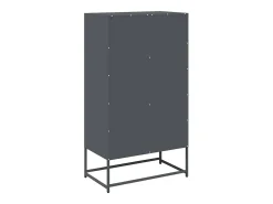 Aparador alto antracita 68x39x123 cm acero