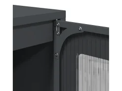 Aparador alto antracita 68x39x123 cm acero
