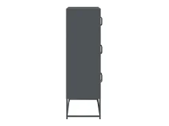 Aparador alto antracita 68x39x123 cm acero