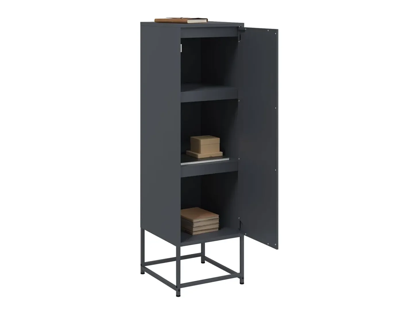 Aparador alto antracita 36x39x123 cm acero