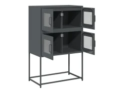 Aparador alto antracita 68x39x107 cm acero