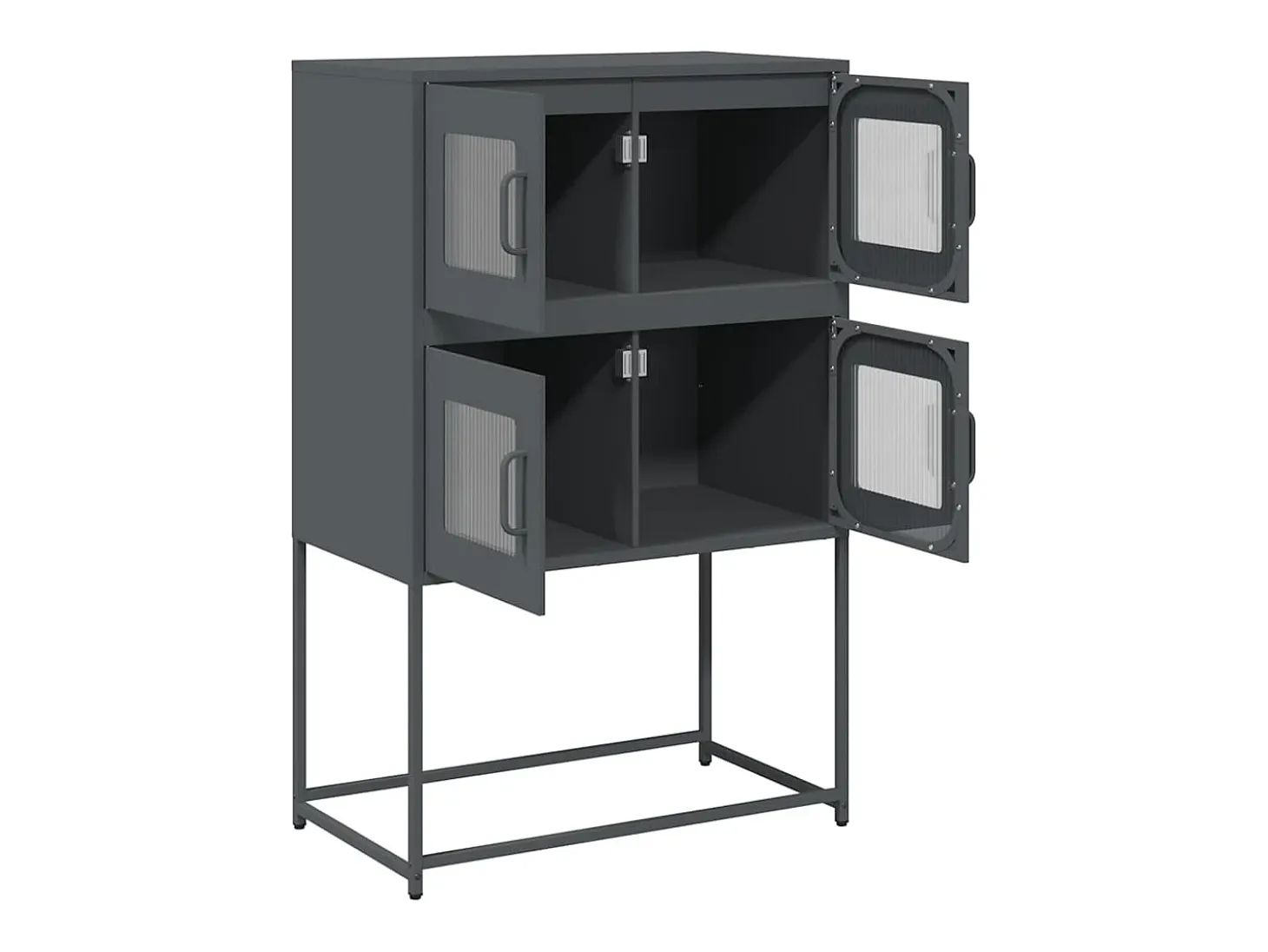 Aparador alto antracita 68x39x107 cm acero