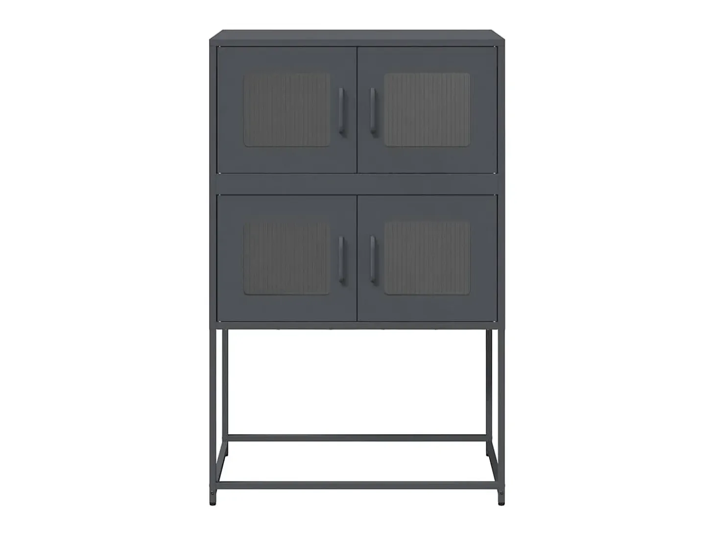 Aparador alto antracita 68x39x107 cm acero