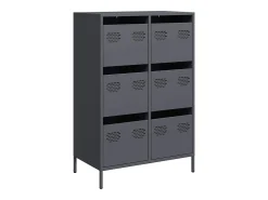 Aparador alto antracita 68x39x101,5 cm acero