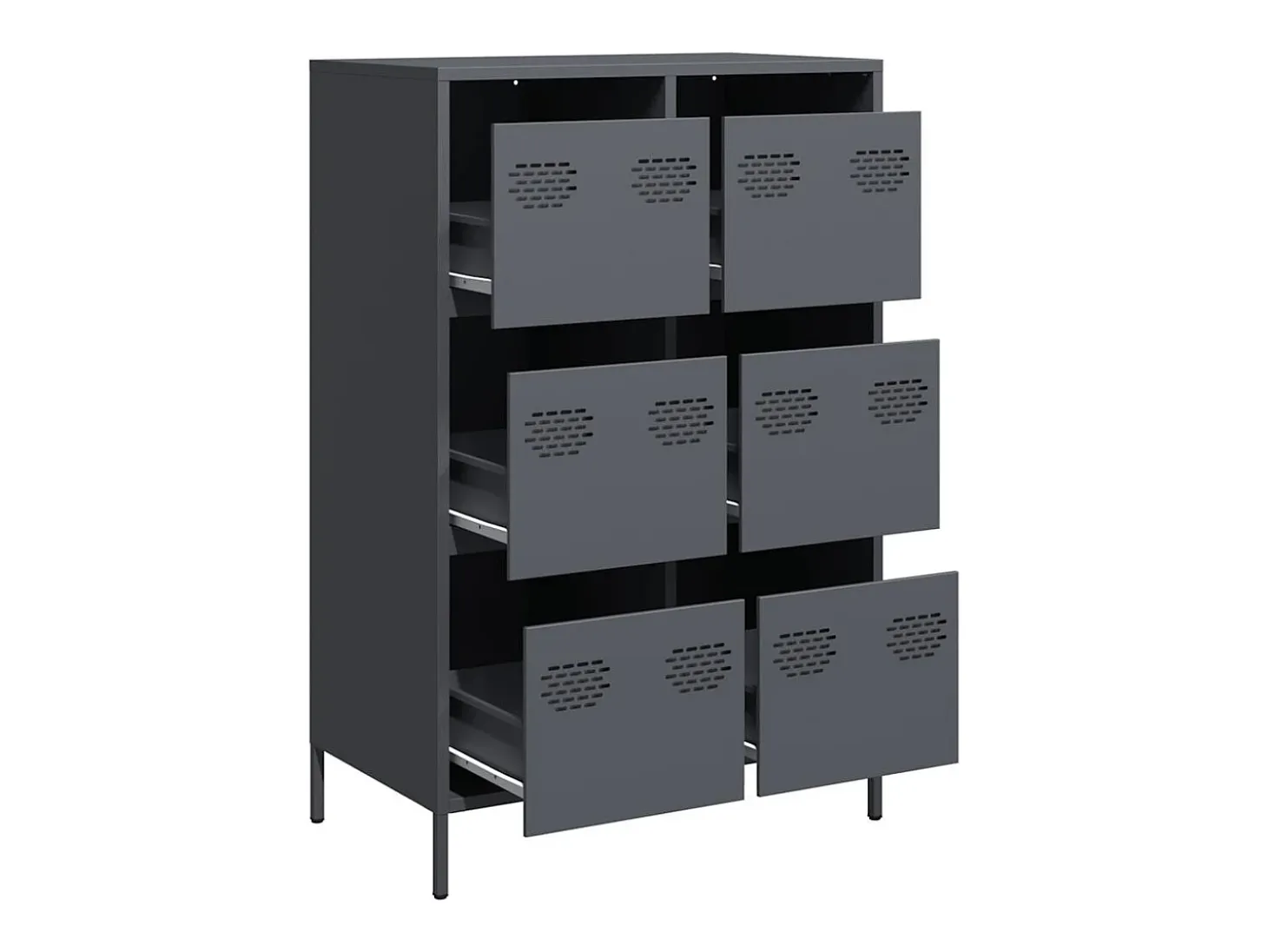 Aparador alto antracita 68x39x101,5 cm acero