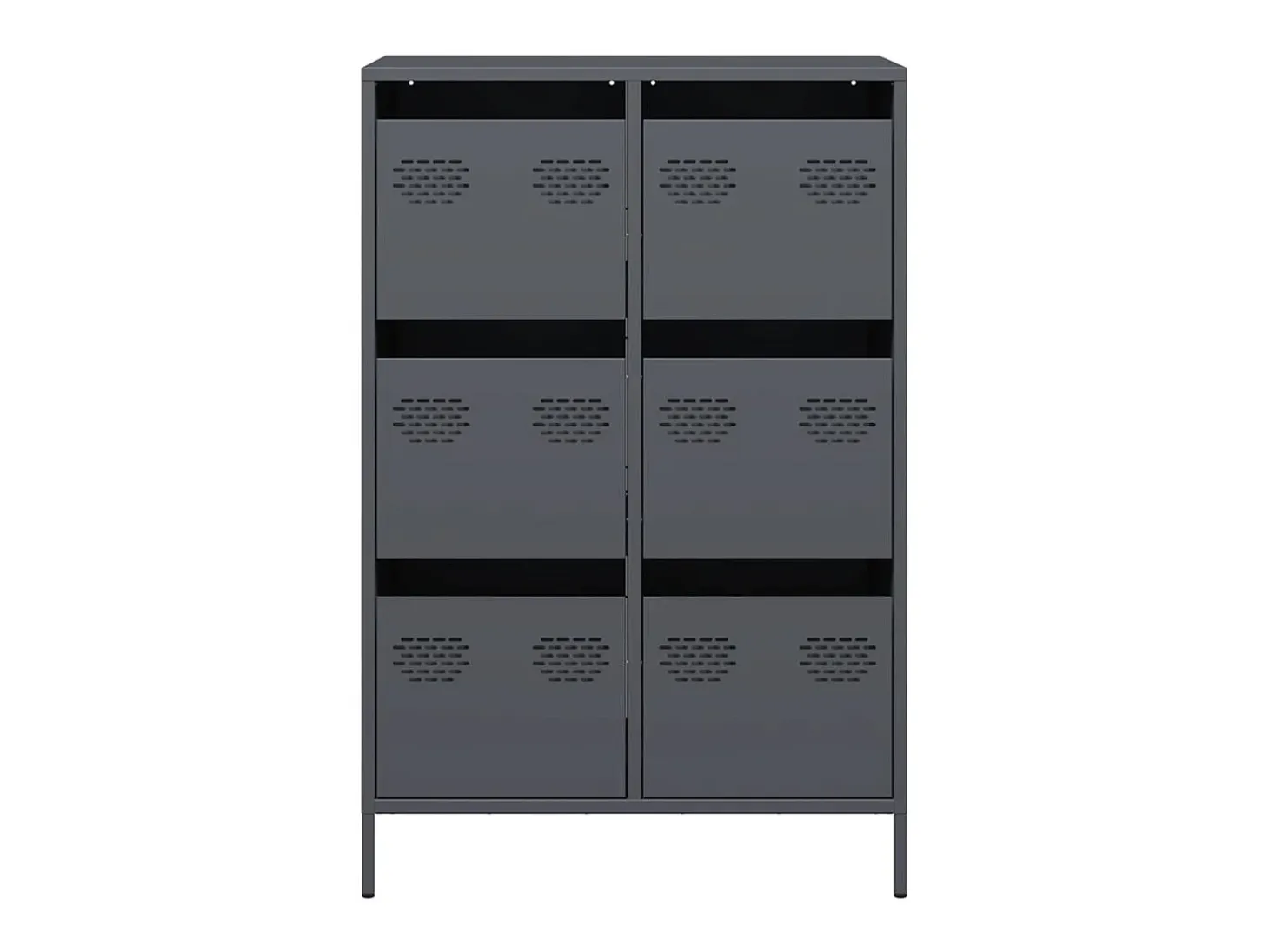 Aparador alto antracita 68x39x101,5 cm acero