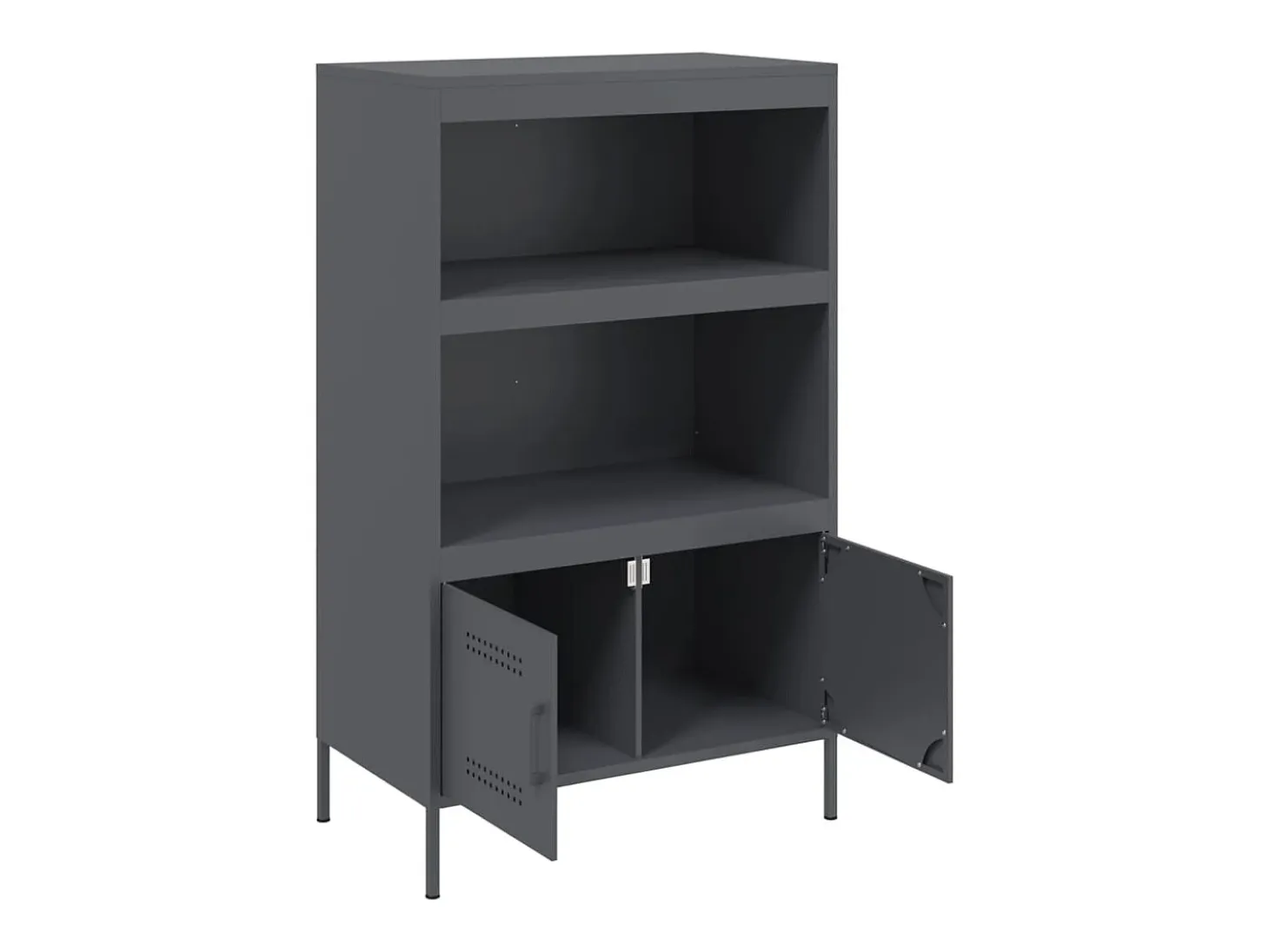 Aparador alto antracita 68x39x113 cm acero