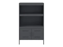Aparador alto antracita 68x39x113 cm acero