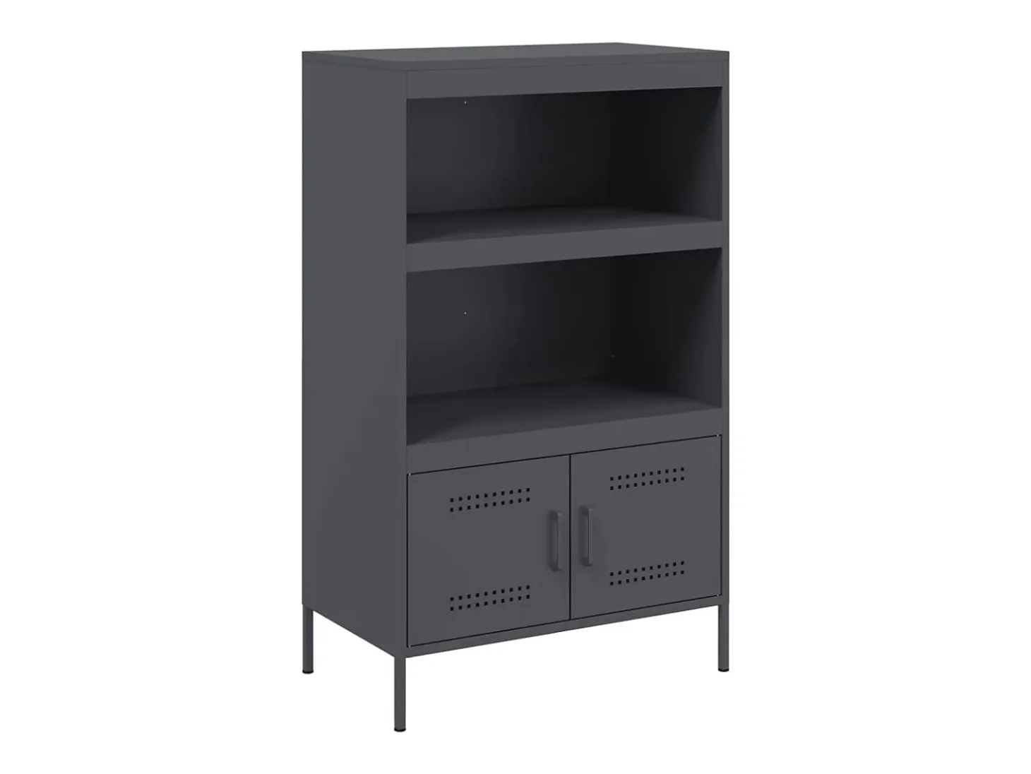 Aparador alto antracita 68x39x113 cm acero