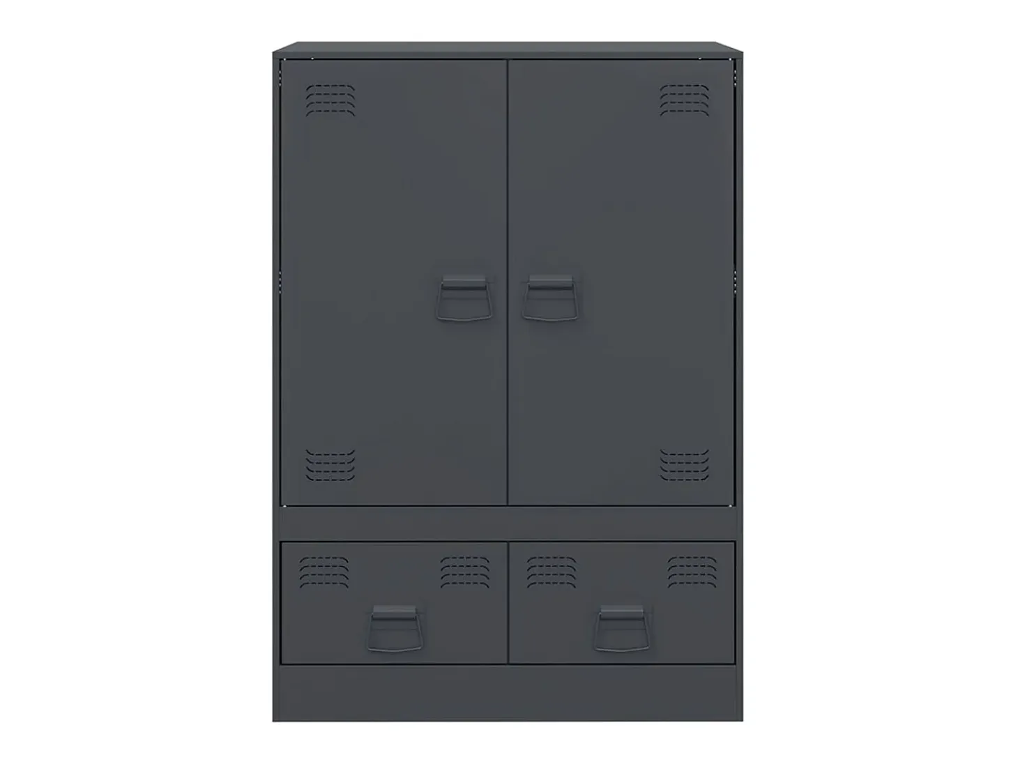 Aparador alto antracita 67x39x95 cm acero
