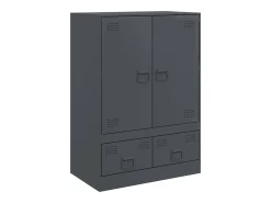 Aparador alto antracita 67x39x95 cm acero
