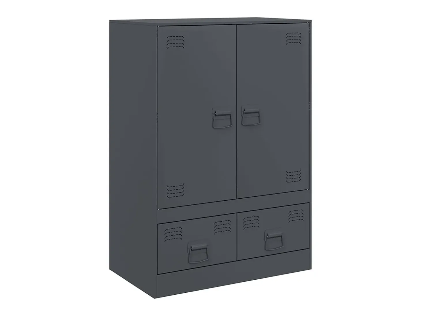 Aparador alto antracita 67x39x95 cm acero