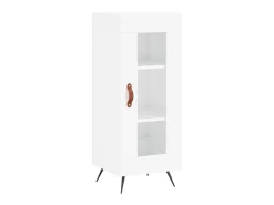Aparador alto Blanco brillo 34,5x34x180 cm Madera de ingeniería
