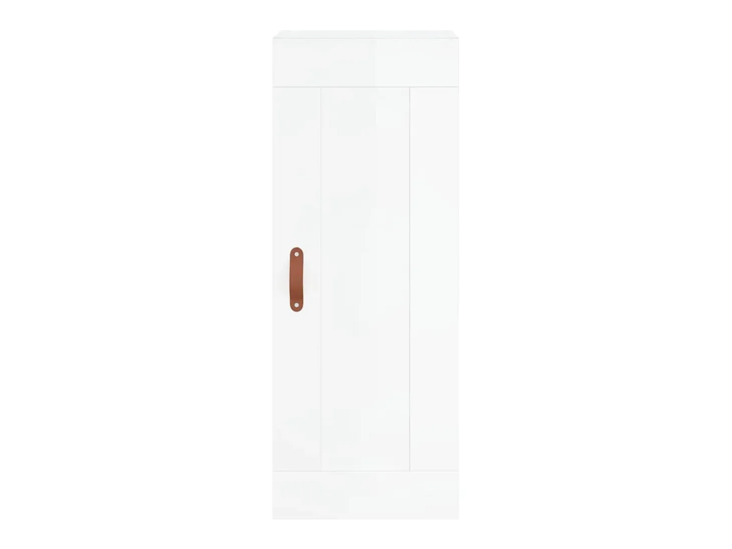 Aparador alto Blanco brillo 34,5x34x180 cm Madera de ingeniería