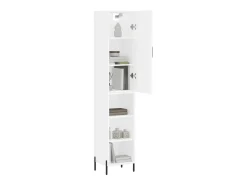Aparador alto blanco 34,5x34x180 cm Madera contrachapada