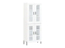 Aparador alto blanco 69,5x34x180 cm Madera contrachapada