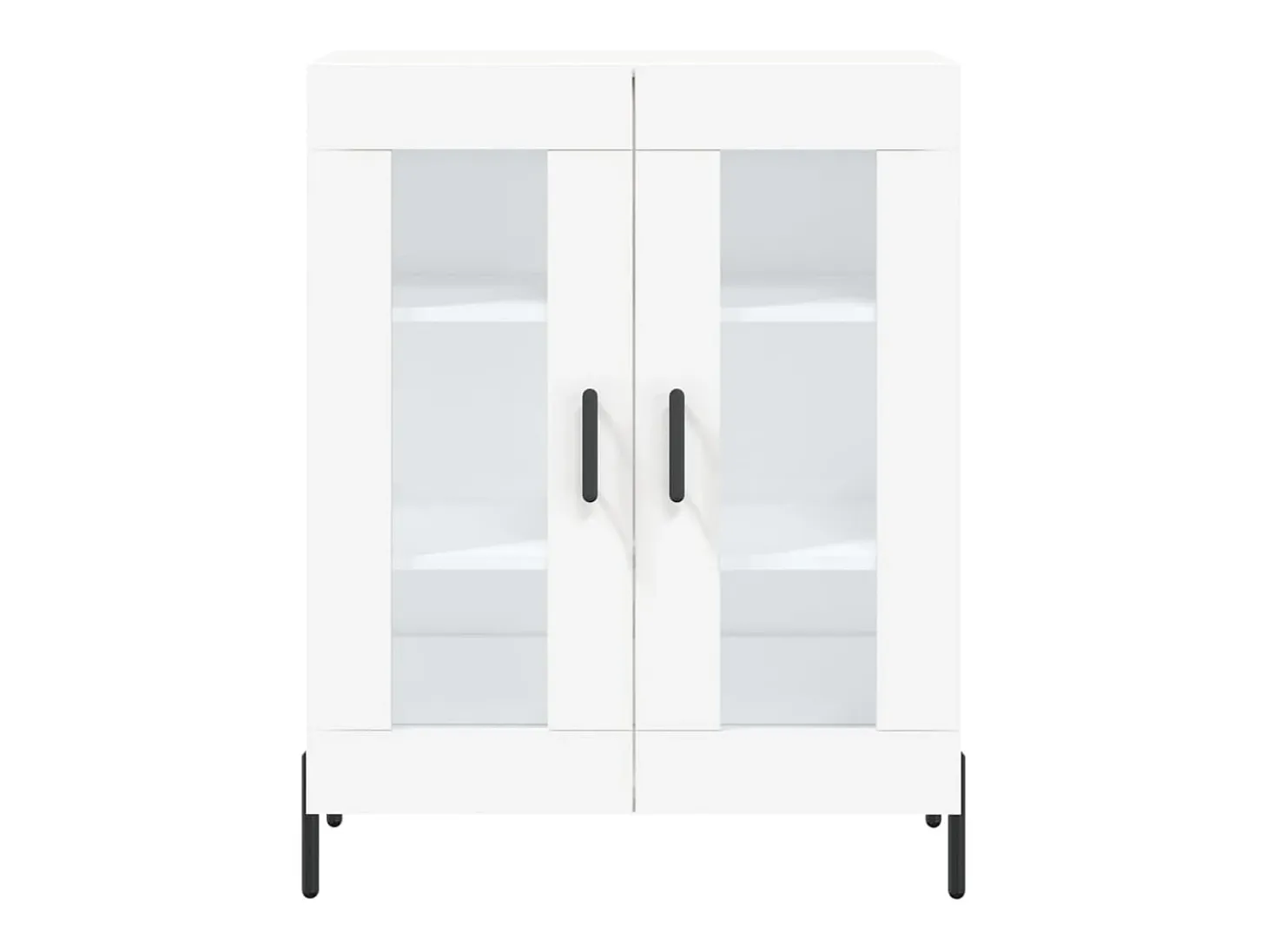 Aparador alto blanco 69,5x34x180 cm Madera contrachapada