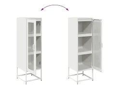 Aparador alto blanco 36x39x123 cm acero laminado en frío