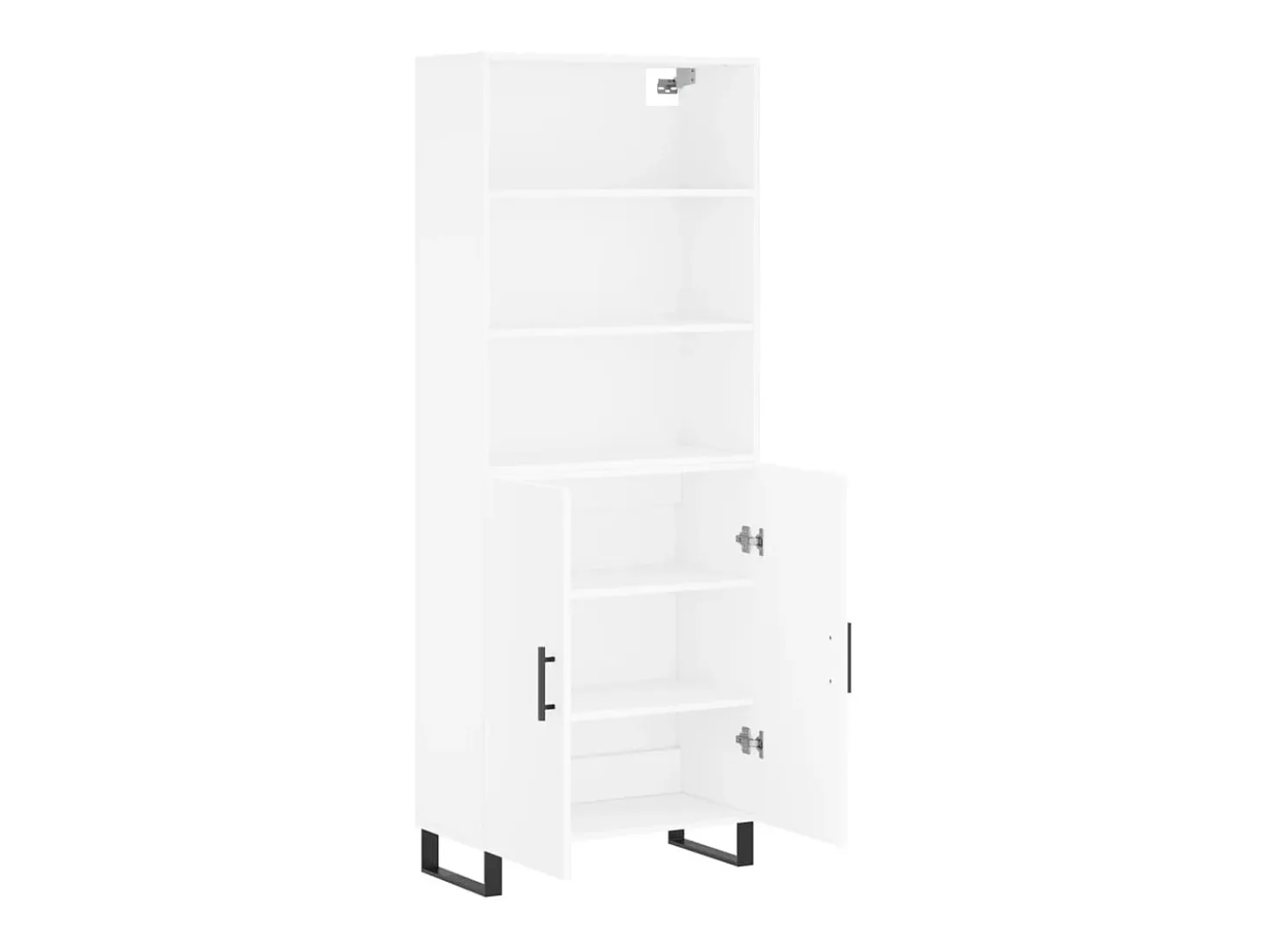 Aparador alto blanco 69,5x34x180 cm Madera contrachapada