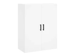 Aparador alto blanco 69,5x34x180 cm Madera contrachapada