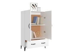Aparador alto blanco 70x31x115 cm Madera contrachapada