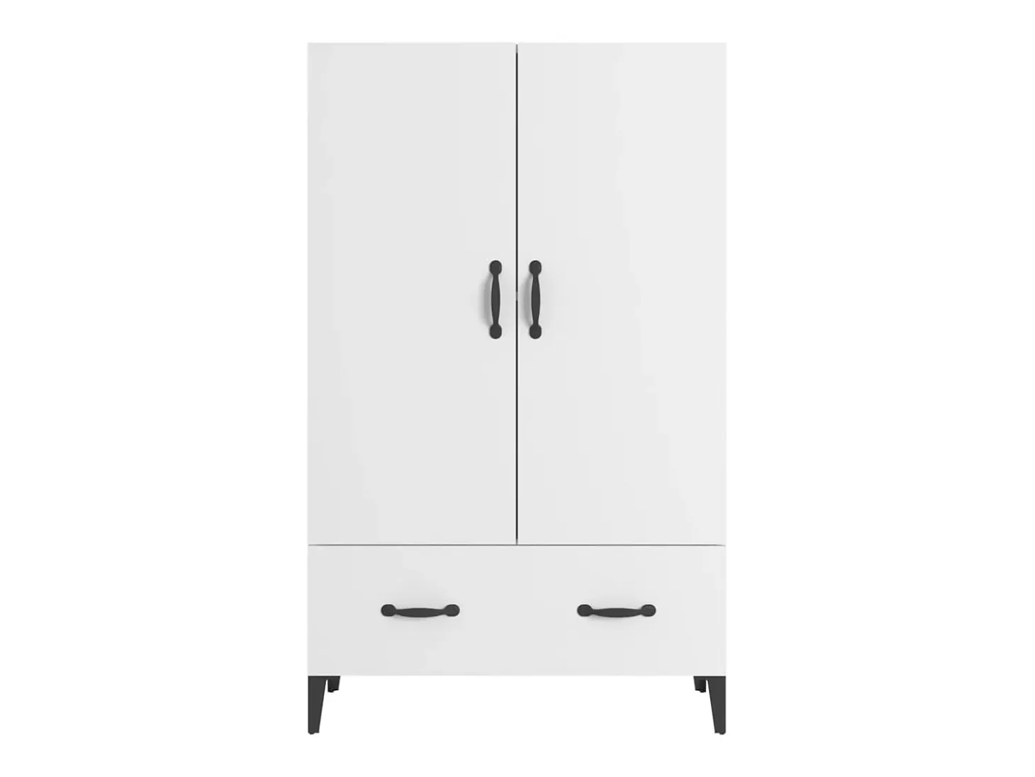 Aparador alto blanco 70x31x115 cm Madera contrachapada