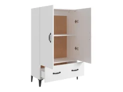 Aparador alto blanco 70x31x115 cm Madera contrachapada