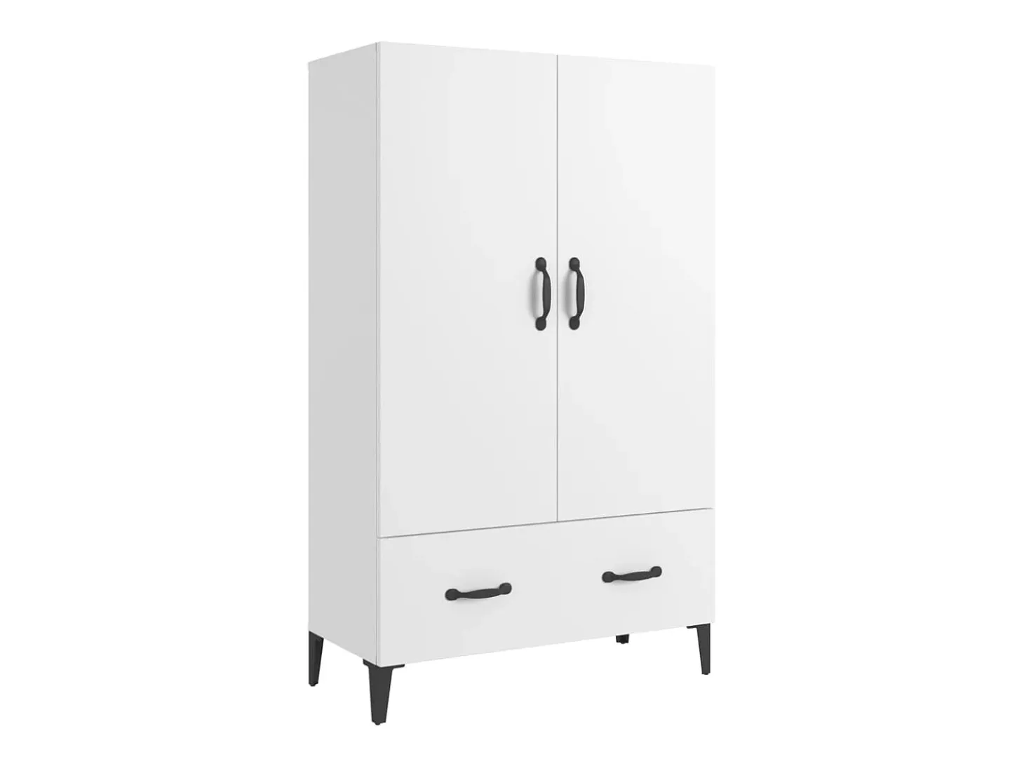 Aparador alto blanco 70x31x115 cm Madera contrachapada