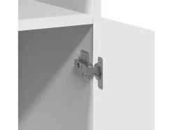 Aparador alto blanco 80x42,5x185 cm madera contrachapada