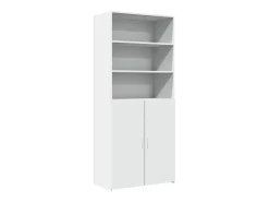Aparador alto blanco 80x42,5x185 cm madera contrachapada
